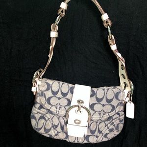 COACH denim shoulder bag